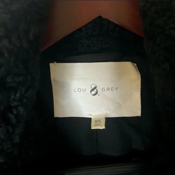 Lou & Grey Oversized Double Breasted Teddy Coat in Black Sherpa - Picture 4 of 5